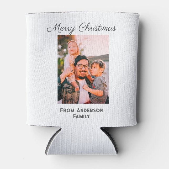 Enfriador De Latas Fotos de navidad amor moderno simple mor familiar (Anverso)