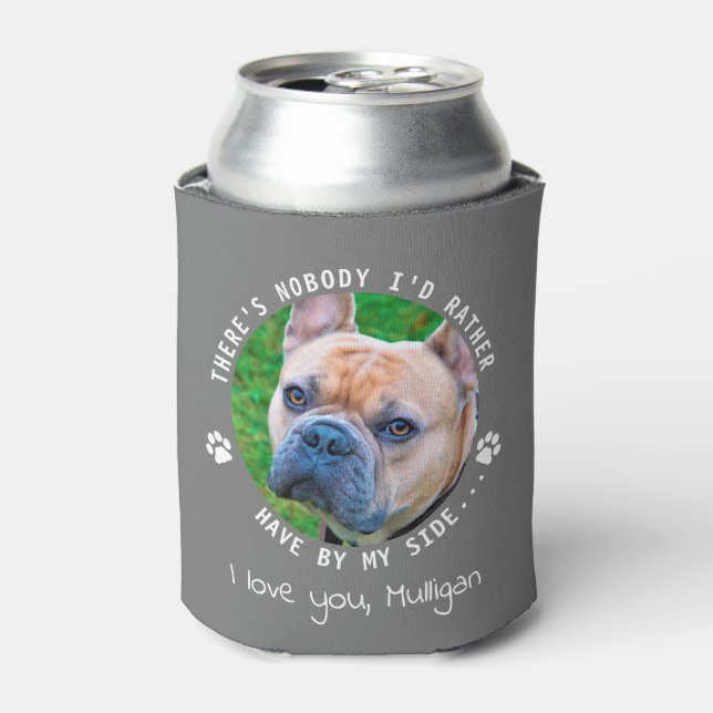 Enfriador De Latas Fotos divertidas Mascotas Personalizadas Perro Pap (Lata Anverso)