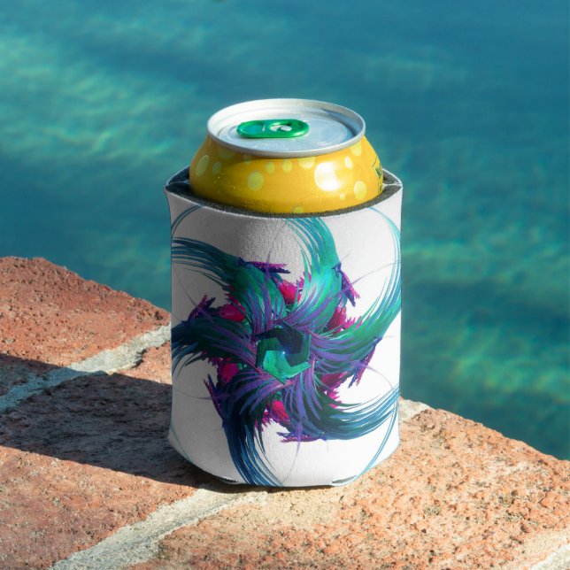 Enfriador De Latas Fractal Fantasy Swirls Refrigerador de bebidas (Piscina in situ)
