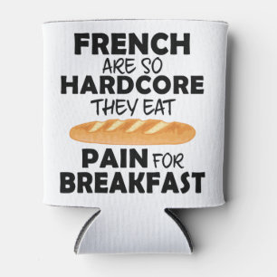 Enfriador De Latas Franceses Comen Dolor Por Desayuno Pan Gracioso