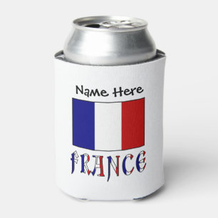 Enfriador De Latas Francia y Bandera Francesa Personalizadas