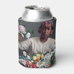 Enfriador De Latas Frederic Bazille - Joven mujer con peonías