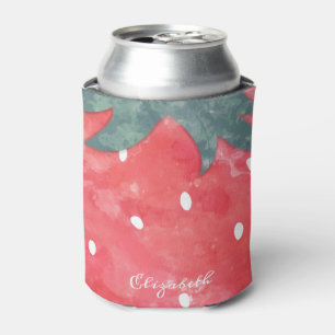 Enfriador De Latas Fresa de acuarela linda 