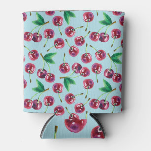 Enfriador De Latas Fresas acuáticas modernas: Jugoso patrón de cereza