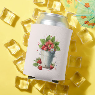 Enfriador De Latas Fresas frescas recolectadas en un cubo