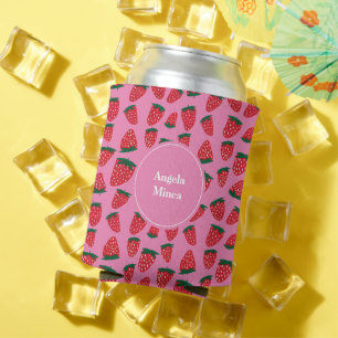 Enfriador De Latas Fresas orgánicas de verano personalizables de colo