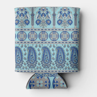 Enfriador De Latas Frontera Paisley Asiática: Diseño Tradicional.