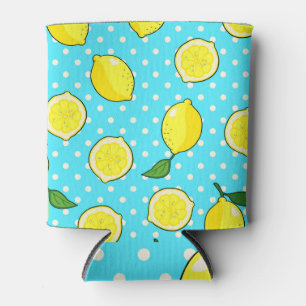 Enfriador De Latas Fruta de limón brillante, sin costuras vintage.