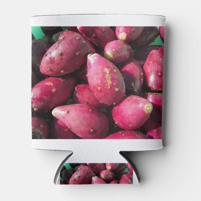 Enfriador De Latas Fruta del Cactus Rojo Brillante Pear Pear (Anverso)
