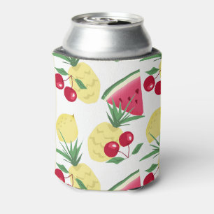 Enfriador De Latas Frutas y bayas claras en blanco.