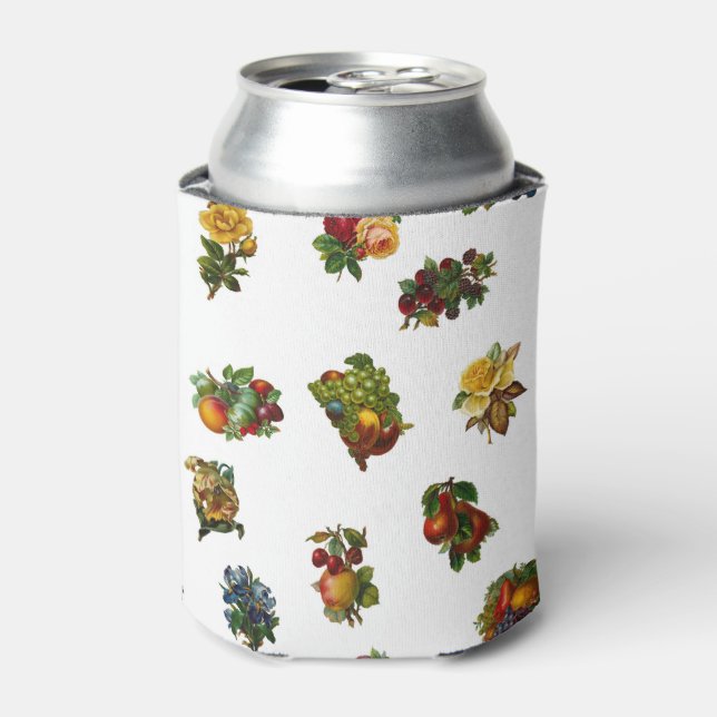 Enfriador De Latas Frutas y flores de época (Lata Anverso)