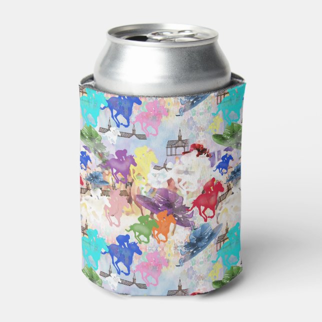 Enfriador De Latas Fuera A Las Carreras De Caballos (Lata Anverso)