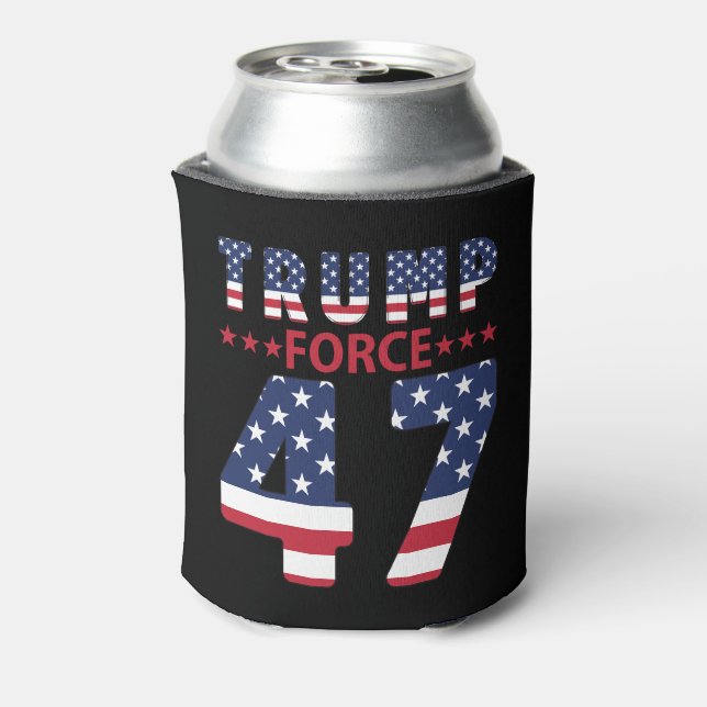Enfriador De Latas Fuerza Trump 47 (Reverso de la lata)