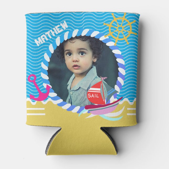 Enfriador De Latas Fun Boats Foto Refrigerador de bebidas amarillo az (Anverso)