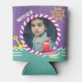 Enfriador De Latas Fun Bots Foto Purple Aqua Refrigerador de bebidas