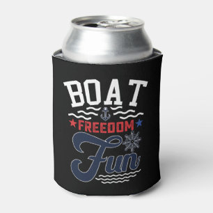 Enfriador De Latas Fun De La Libertad De Barco 4 De Julio Boater