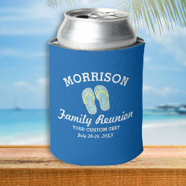 Enfriador De Latas Fun Family Reunion Summer Beach Tema Flip Flops