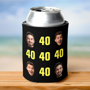 Enfriador De Latas Fun Unique 40th Birthday 2 Photo Guay Retro