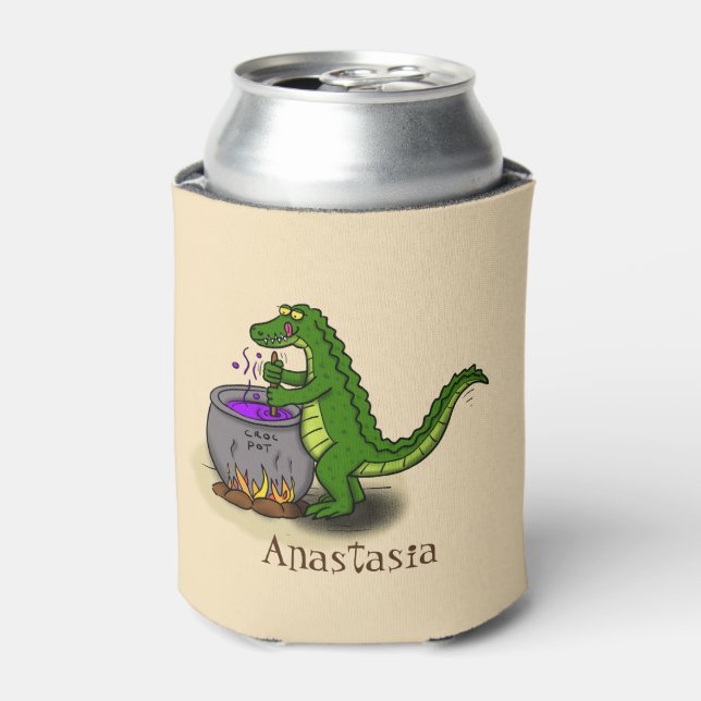 Enfriador De Latas Fundido personalizado de cocina de caimanes verdes (Lata Anverso)