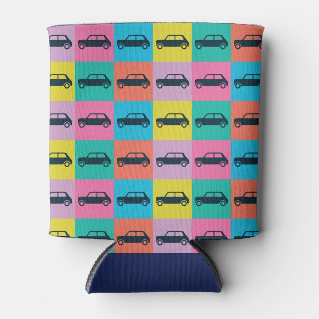 Enfriador De Latas Funky Fun Checkerboard Mini Cooper (Anverso)