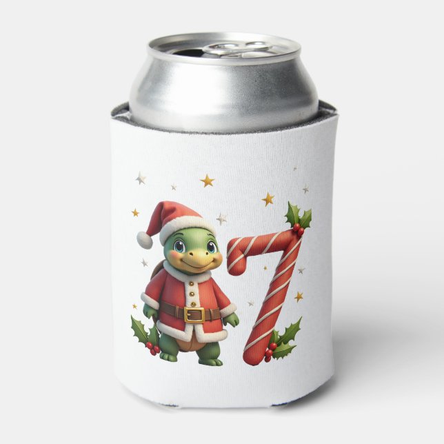 Enfriador De Latas Funny 67 Meme Turtle Christmas PJm Men Women Famil (Lata Anverso)