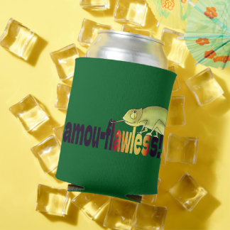 Enfriador De Latas Funny Camou-flawless Chameleon Pun