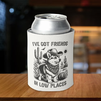 Enfriador De Latas Funny Corgi Cowboy Can Cooler