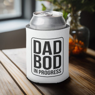 Enfriador De Latas Funny Dad Bod in Progress - Humor por el Día del P