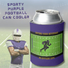 Enfriador De Latas Funny Defend Your Beverage Purple Football