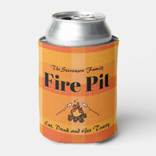 Enfriador De Latas Funny Family Name Fire Pit Personalizado