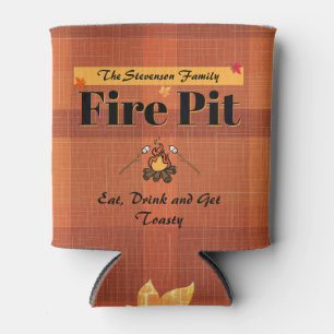 Enfriador De Latas Funny Family Name Fire Pit Personalizado