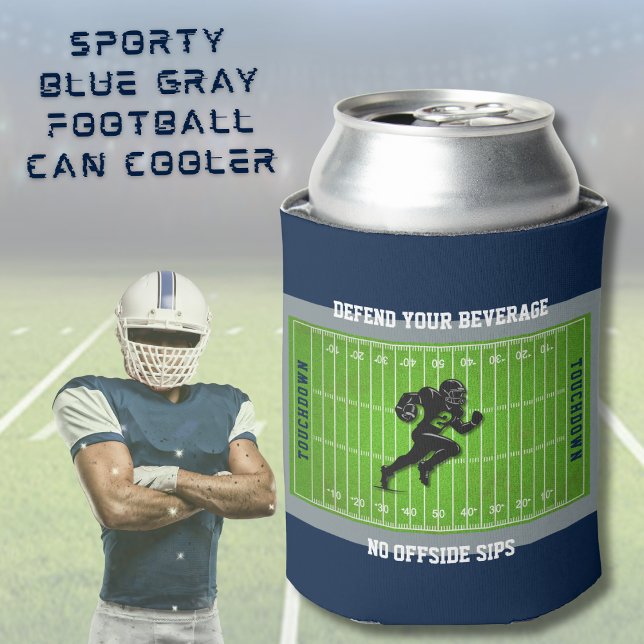 Enfriador De Latas Funny Football Game Day Can Beverage Cooler (DEFEND YOUR BEVERAGE! 🍺 No Offside Sips allowed with this funny football can cooler)