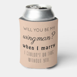 Enfriador De Latas Funny Groomsman Boda Propuesta Elegante Arena
