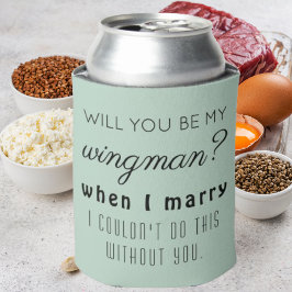 Enfriador De Latas Funny Groomsman Boda Propuesta Elegante Lujo