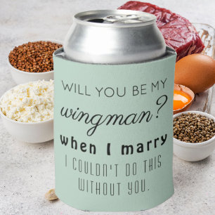 Enfriador De Latas Funny Groomsman Boda Propuesta Elegante Lujo