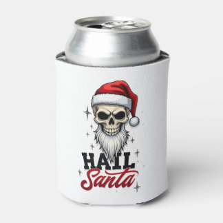 Enfriador De Latas Funny Hail Santa Claus Skull Skeleton Antichrist C