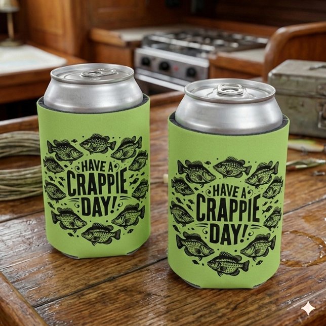 Enfriador De Latas Funny Have a Crappie Day Fishing (Funny Have a Crappie Day Can Coolers Cover Photo 1)