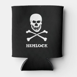 Enfriador De Latas Funny Hemlock Poison Symbol Skull Crossbone