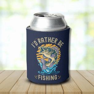 Enfriador De Latas Funny I'd rather be fishing