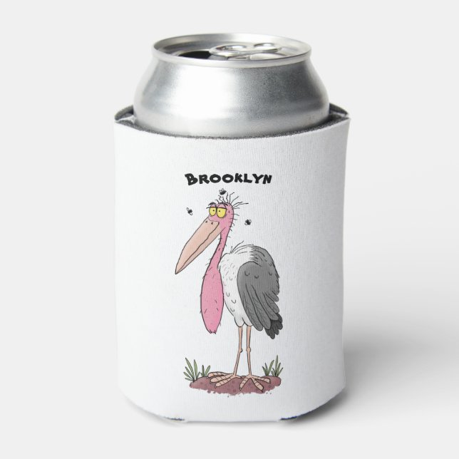 Enfriador De Latas Funny marabou stork personalizado (Lata Anverso)