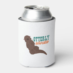 Enfriador De Latas Funny Otter Personalizado Animal abiertamente Ador