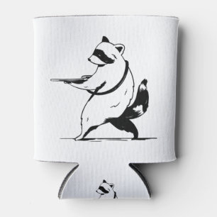 Enfriador De Latas Funny Raccoon Shooter
