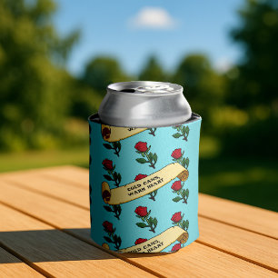Enfriador De Latas Funny Red Rose Cans Cans Cans Cálido Cinta Cárcel