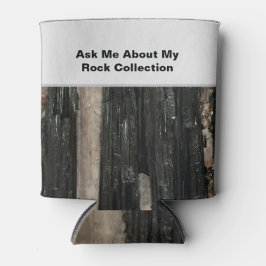 Enfriador De Latas Funny Rockhound Black Striped Rock Scientist