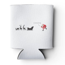 Funny santa 'I am coming' for sleigh