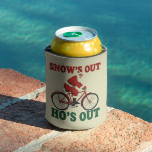 Enfriador De Latas Funny Santa Navidades Santa's Out Ho's Out