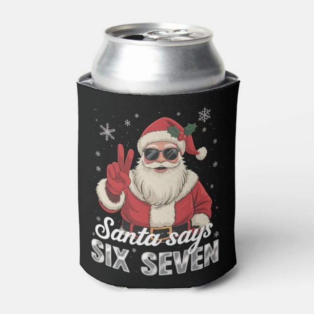 Enfriador De Latas Funny Santa Says Six Seven Christmas 67 Meme Xmas (Lata Anverso)