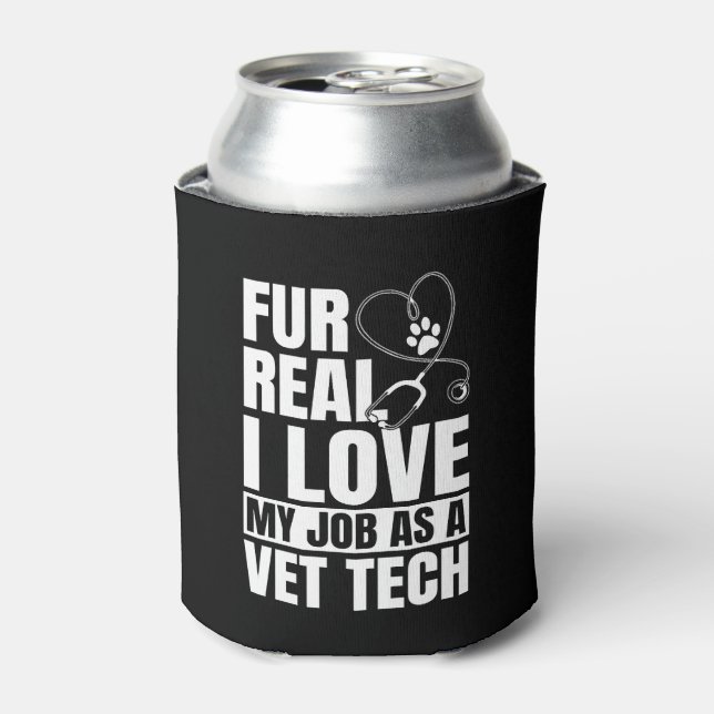 Enfriador De Latas Funny Vet Tech Pun (Lata Anverso)