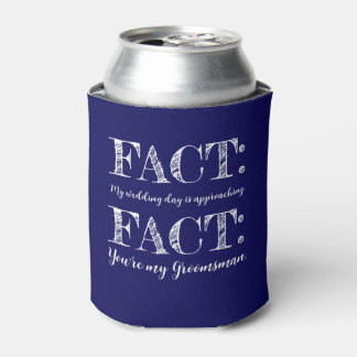 Enfriador De Latas Funny y elegante propuesta de Groomsman azul