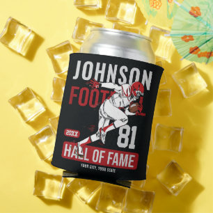 Enfriador De Latas Futbolista personalizado NÚMERO de equipo deportiv